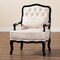 Baxton Studio Dion Traditional French Cream Fabric and Wenge Brown Finished Wood Accent Chair 233-13261-ZORO - alternate 2
